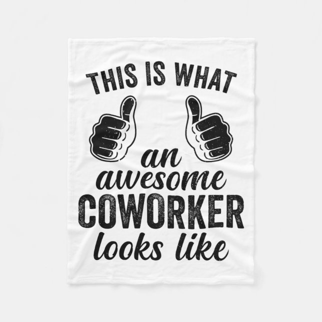 Coworker Birthday Employee Farewell Goodbye Going  Fleece Blanket (Front)