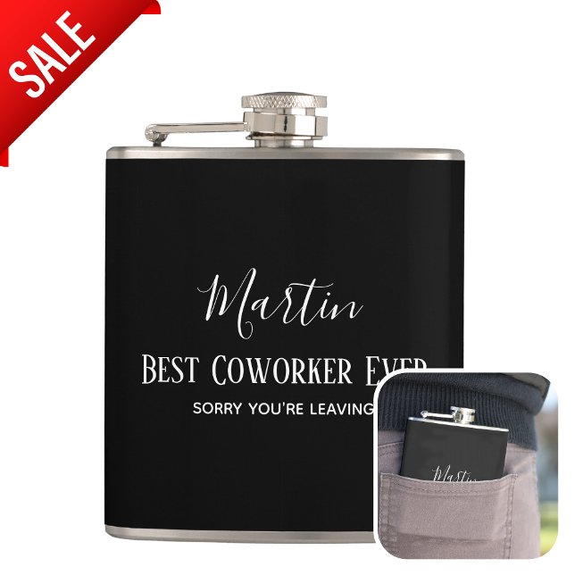 Coworker Boss Leaving ADD Funny Quote, Custom Hip Flask (Creator Uploaded)