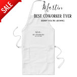 Coworker Boss Leaving ADD Funny Quote, Custom Long Apron<br><div class="desc">You can edit all the text on this classic black and white gift for men and gift to dad, grandpa, boss, husband, boyfriend, secret crush, coworker, colleague, friend, son, brother, Godfather, best man, groomsman, Priest, Pastor, Doctor, Teacher.. Simply add a name, the role/occupation and date! This is one of many...</div>