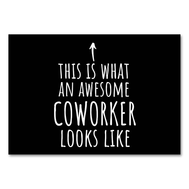 Coworker Gift, Coworker Mug, Awesome Coworker Table Number (Front)