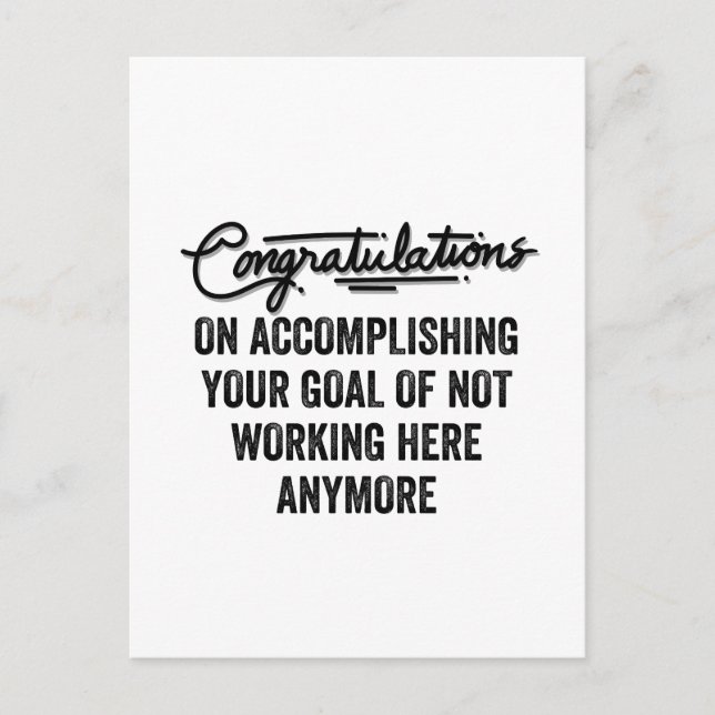 Coworker Goodbye Gift | Leaving Coworker  Postcard (Front)