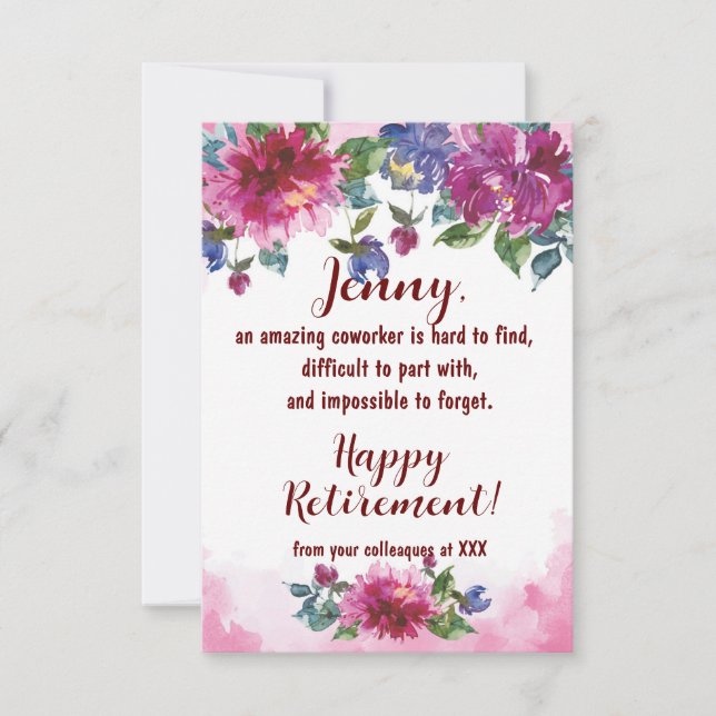 Coworker Happy Retirement Leaving GoodBye Quote (Front)