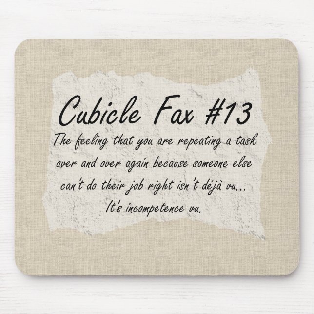 Coworker Incompetence Mouse Mat (Front)