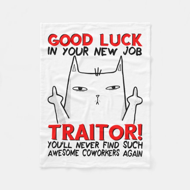 Coworker Leaving, Quitting Going Away, Job Change, Fleece Blanket (Front)