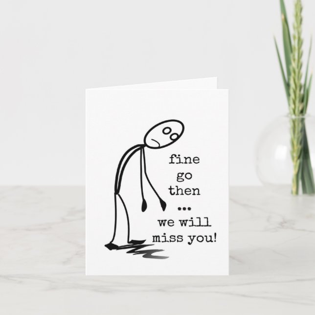 Coworker Leaving, We Will Miss You, Goodbye Card (Front)