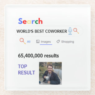 Coworker PHOTO Gifts Boss Nurse Teacher Doctor Mum Glass Coaster