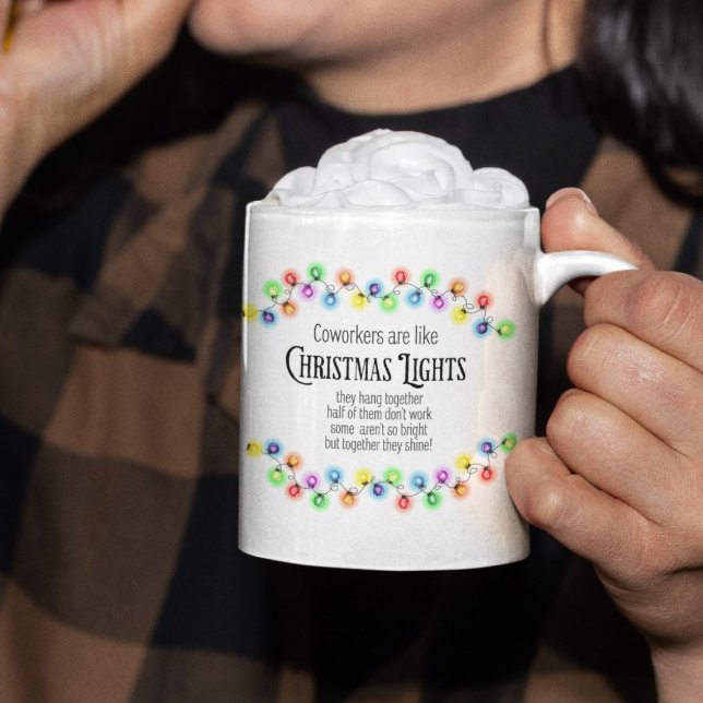 Coworkers are Like Chirstmas Lights Coworker Gift Large Coffee Mug (Creator Uploaded)