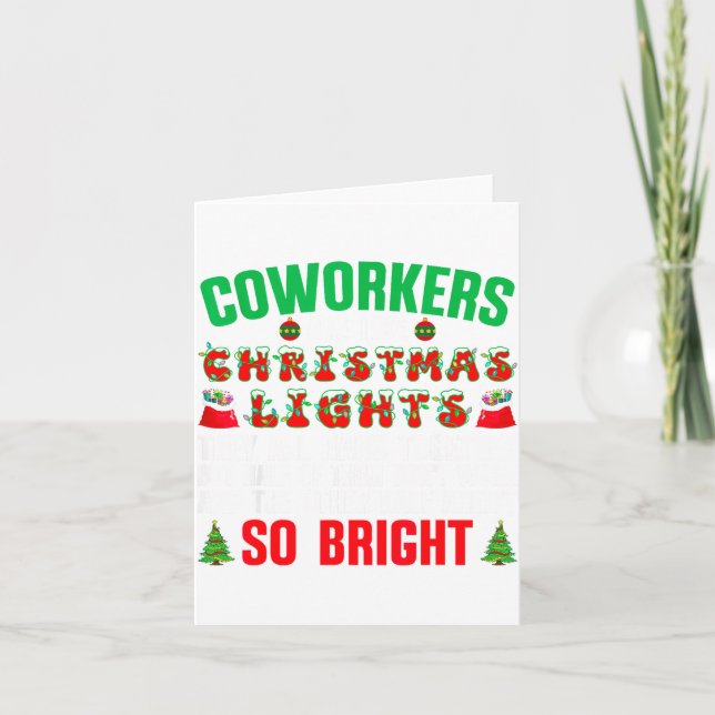 Coworkers Are Like Christmas Lights Funny Office Q Card (Front)