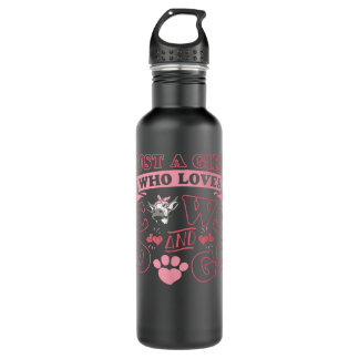 Cowprint and Cute Cow Just a Girl Who Loves Cows 710 Ml Water Bottle