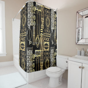 Cowrie Shell Motif  Shower Curtain