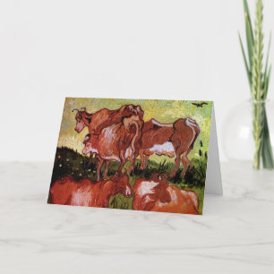 Cows (after Jordaens) by Vincent van Gogh Card