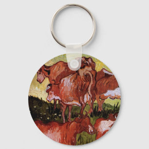 Cows (after Jordaens) by Vincent van Gogh Key Ring