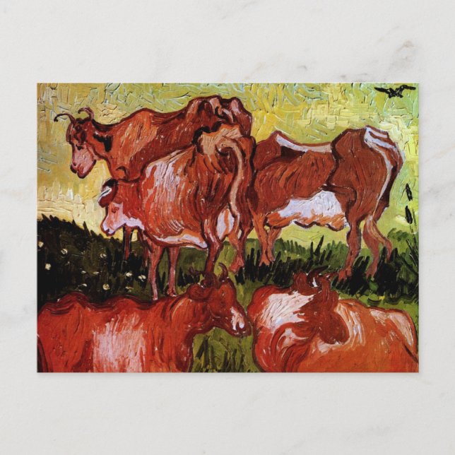 Cows after Jordaens Vincent van Gogh Postcard (Front)