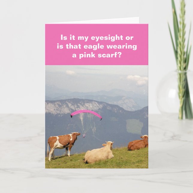 Cows-and-paraglider card (Front)