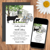 Cows and Tractor Country Farm Wedding