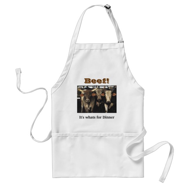 Cows Beef for dinner mens cooking grilling apron (Front)