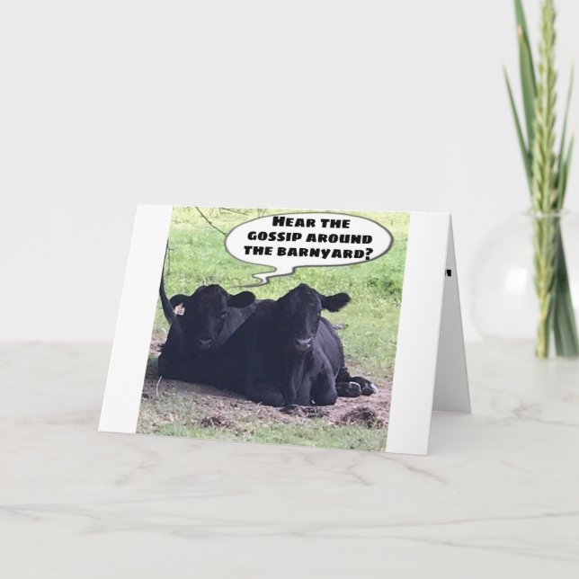 COW'S CASUAL CONVERSATION & **HAPPY 50th BIRTHDAY* Card (Front)