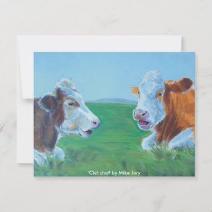 Cows chatting & lying down illustration Chit Chat