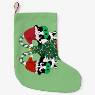 Cows Christmas Festival Tree Small Christmas Stocking
