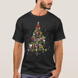 Cows Christmas Tree Cute Cow Xmas Ornaments T-Shirt