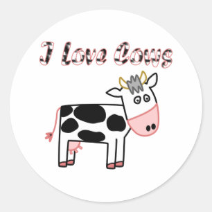 Cows Classic Round Sticker
