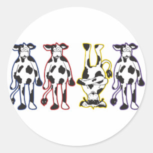 cows classic round sticker
