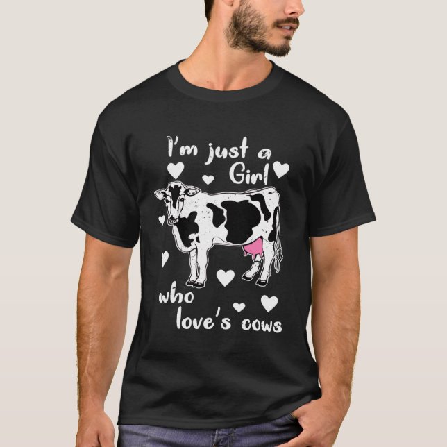 Cows  Cow Girl  Peasant Farmers Livestock T-Shirt (Front)