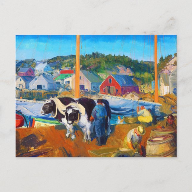 Cows, dock by George Wesley Bellows Postcard (Front)