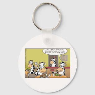 Cows Eating Steak Funny Tees Mugs Cards & Gifts Key Ring