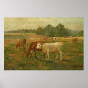 Cows - Edward Mitchell Bannister - c1890 Poster