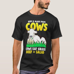 Cows Equal Salad Diet Joke T-Shirt