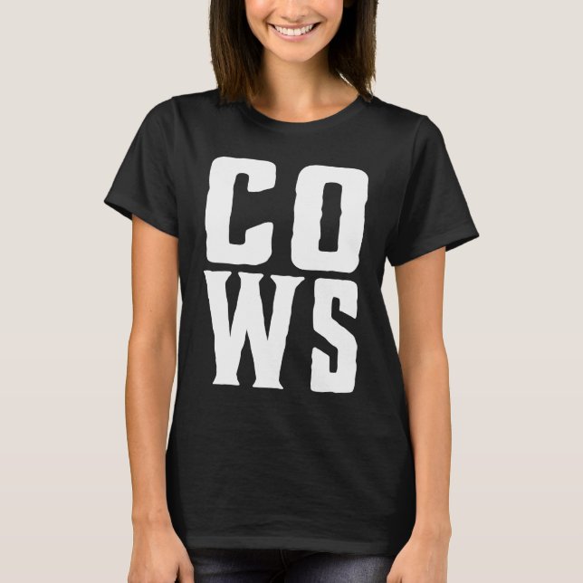 COWS! Funny Screaming Cow Hob Farmer T-Shirt (Front)