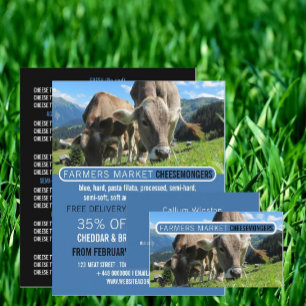 Cows Grazing, Cheesemonger Business Card