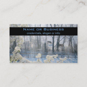 Cows in a field in winter business card