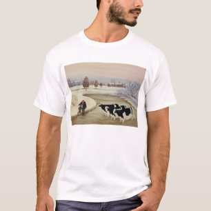 Cows in a Winter River T-Shirt