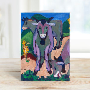 Cows in Autumn   Ernst Ludwig Kirchner Card