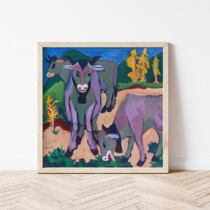 Cows in Autumn   Ernst Ludwig Kirchner Poster