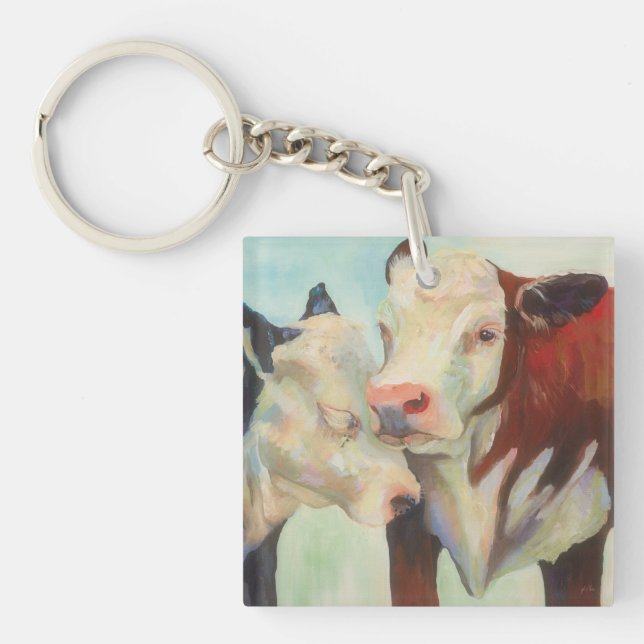 Cows In Love Key Ring (Front)