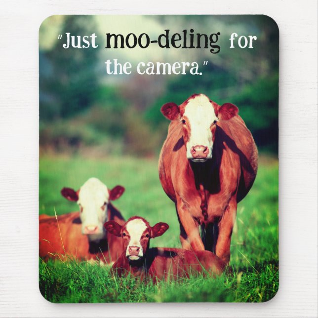 Cows in Pasture Mouse Mat (Front)