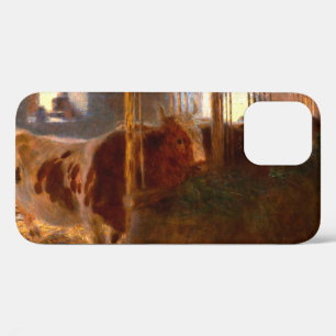 Cows in the Barn, 1900 by Gustav Klimt iPhone 12 Case