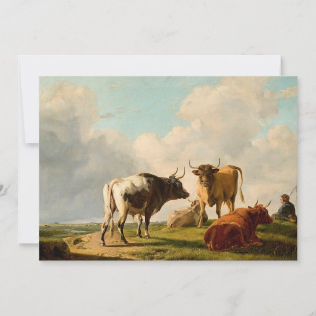 Cows in the Pasture | Eugène Joseph Verboeckhoven (Front)