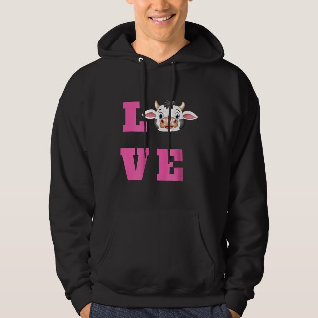 Cows Love Moo Cattle Farmer Wife Ranch     Hoodie (Front)
