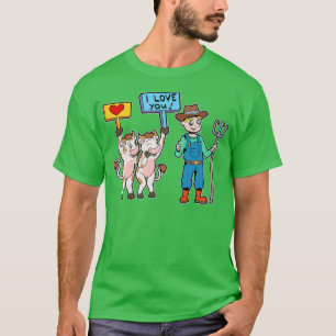 Cows love the farmer cow farmer T-Shirt