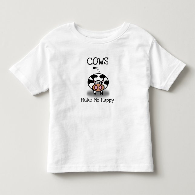 Cows make me happy toddler T-Shirt (Front)