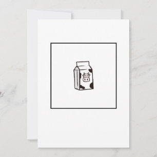cows milk card, funny invitation
