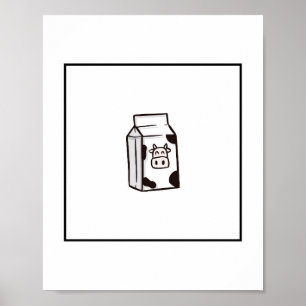 cows milk card, funny print