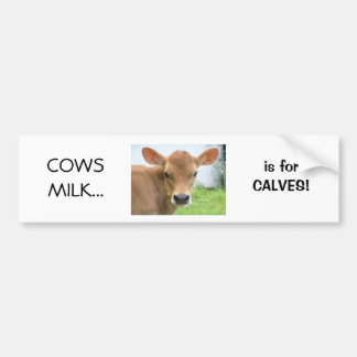 Cows Milk is for Calves design 2 Bumper Sticker