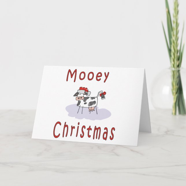 Cows: Mooey Christmas Holiday Card (Front)