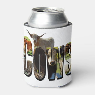 Cows Name Picture Logo With Cows,  Can Cooler