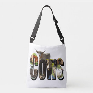 Cows Name Picture Logo With Cows, Crossbody Bag